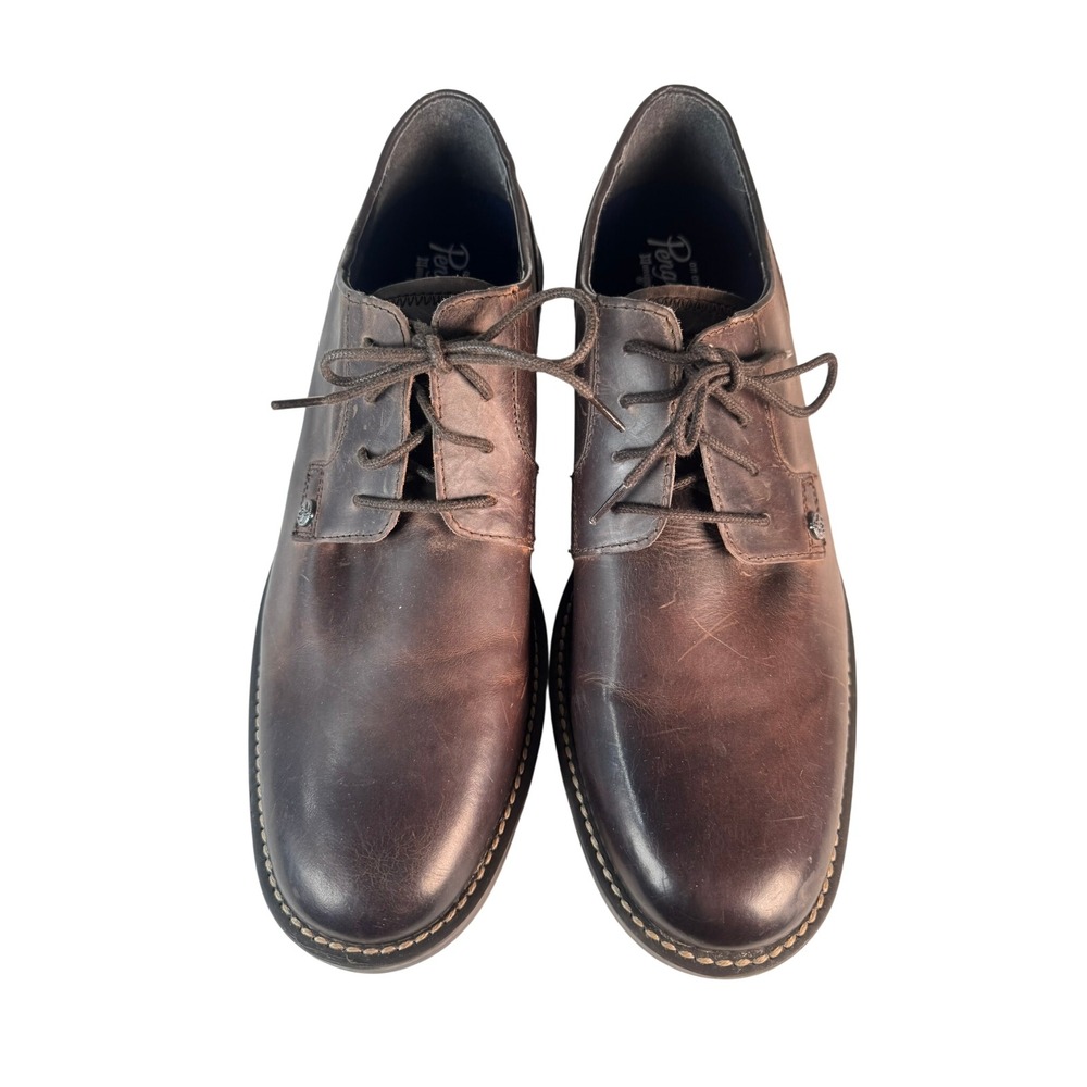 Original Penguin Mens Dark Brown Leather‎ Derbys & Oxfords Dress Shoes Sz 13